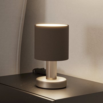 Eglo - Stolní lampa 1xE14/40W/230V hnědá/matný chrom