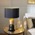 Eglo - Stolní lampa 1xE27/40W/230V černá/zlatá