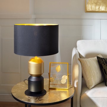 Eglo - Stolní lampa 1xE27/40W/230V černá/zlatá