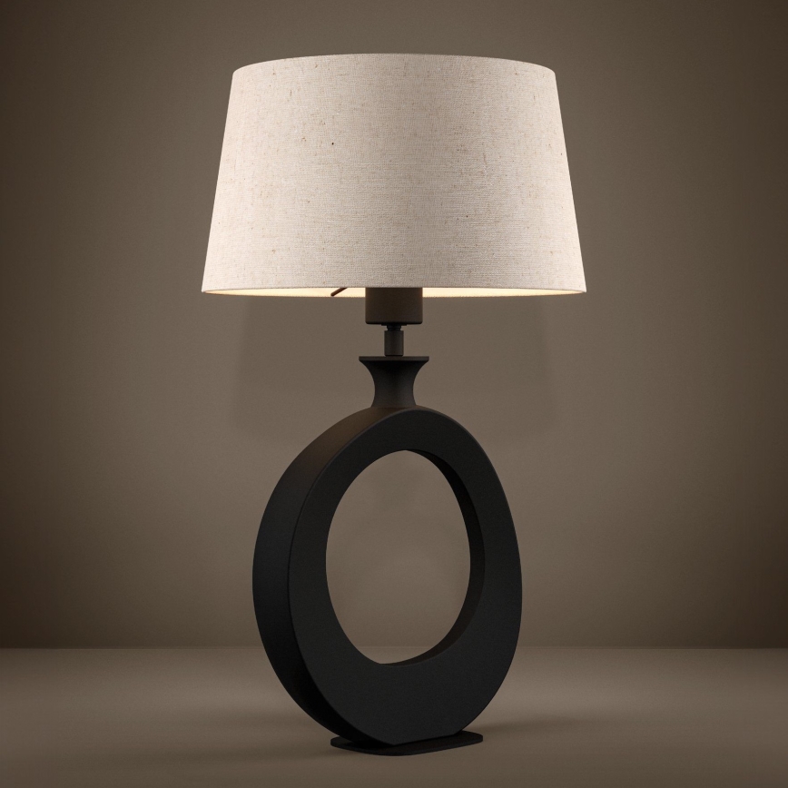 Eglo - Stolní lampa 1xE27/60W/230V 52,5 cm černá/krémová