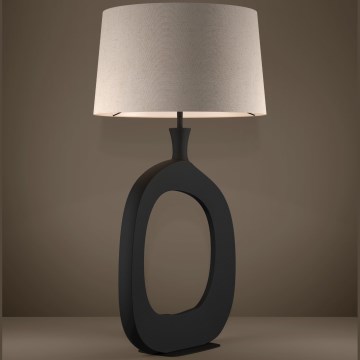 Eglo - Stolní lampa 1xE27/60W/230V 88 cm černá/krémová