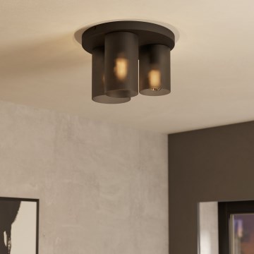 Eglo - Stropní svítidlo 3xE27/40W/230V šedá