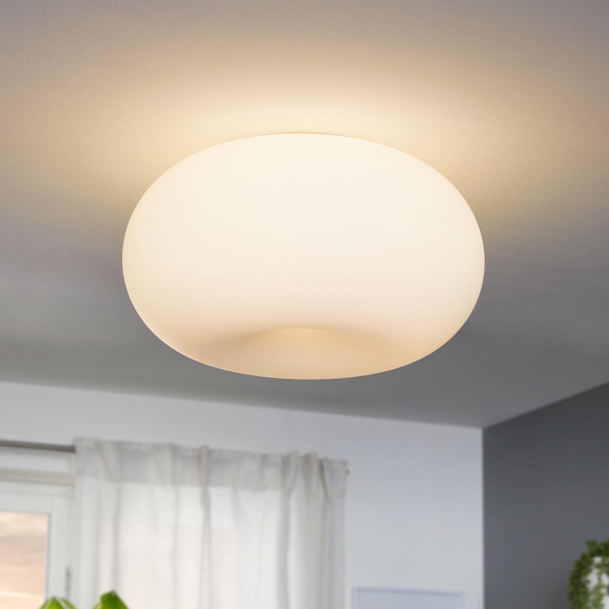 EGLO - Stropní svítidlo OPTICA 2xE27/60W/230V opálové sklo pr. 35 cm