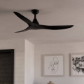Eglo - Stropní ventilátor pr. 132 cm černá + dálkové ovládání