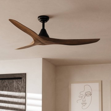 Eglo - Stropní ventilátor pr. 132 cm hnědá + dálkové ovládání