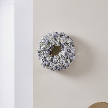 Eglo - Umělý květinový věnec pr. 35 cm modrá