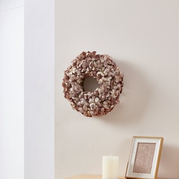 Eglo - Umělý květinový věnec pr. 35 cm růžová