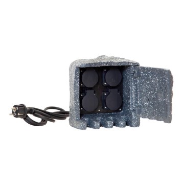 Eglo - Venkovní prodlužovací kabel se 4 zásuvkami 3680W/230V IP44