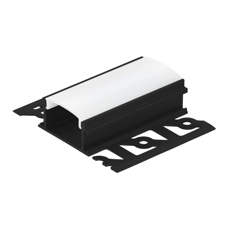 Eglo - Vestavný profil pro LED pásky 62x14x1000 mm černá
