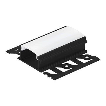 Eglo - Vestavný profil pro LED pásky 62x14x2000 mm černá