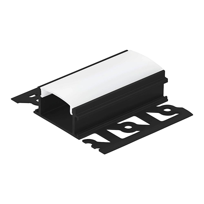 Eglo - Vestavný profil pro LED pásky 62x14x2000 mm černá