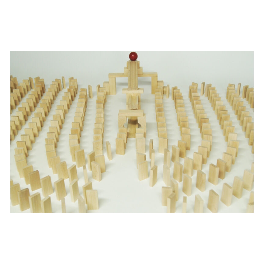 EkoToys - Dřevěné domino 830 ks buk