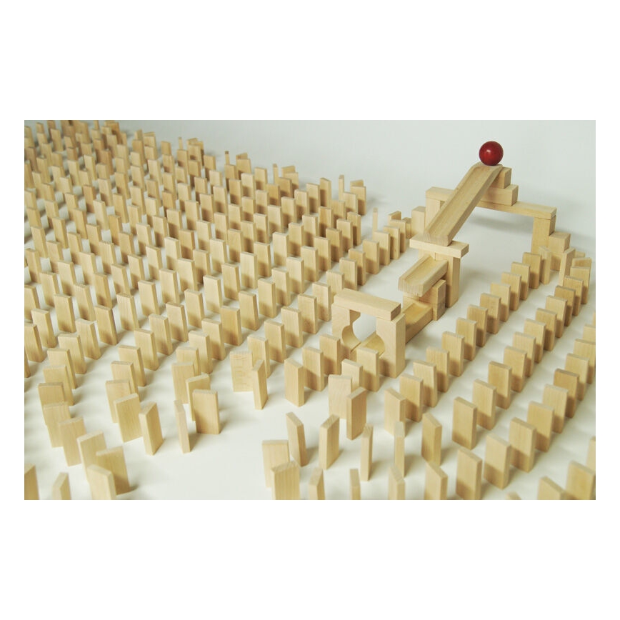 EkoToys - Dřevěné domino 830 ks buk
