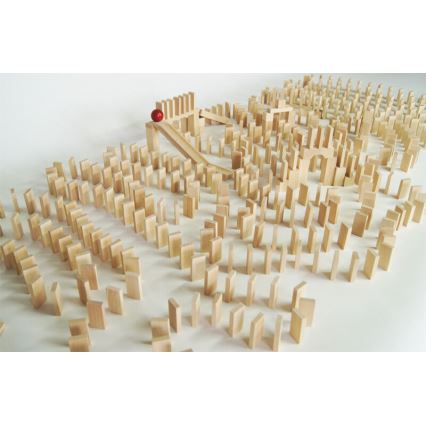 EkoToys - Dřevěné domino 830 ks buk