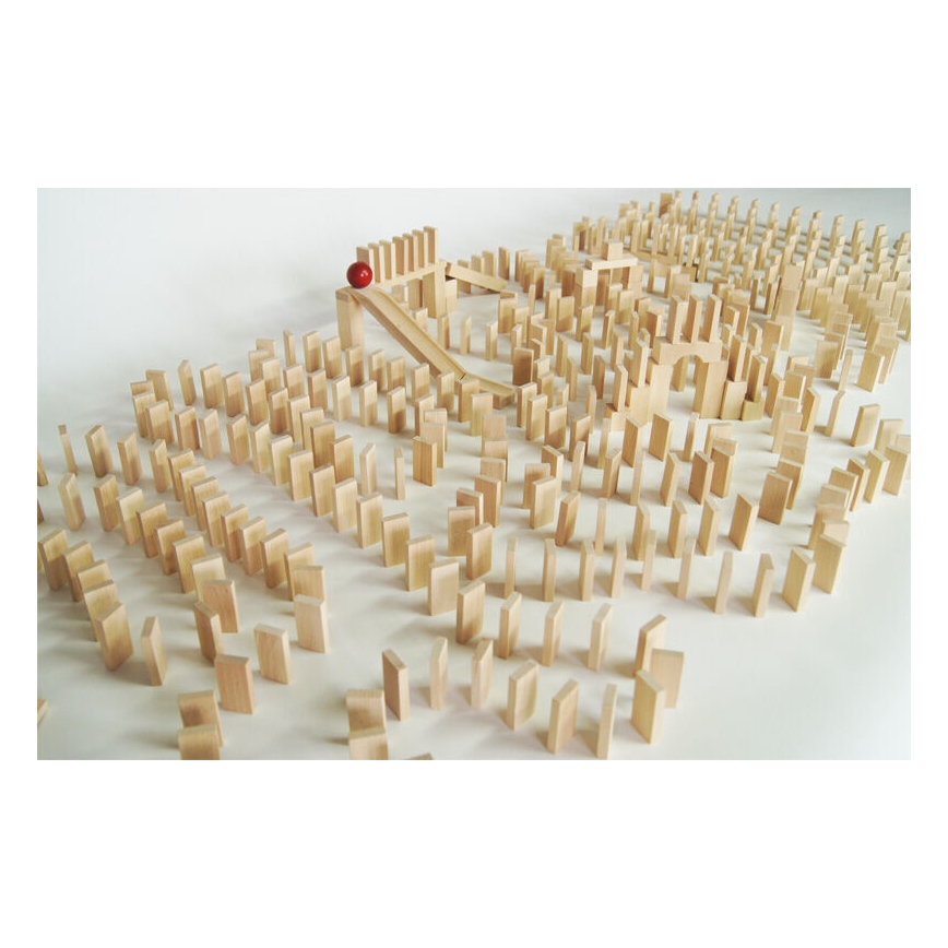 EkoToys - Dřevěné domino 830 ks buk