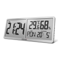 ELDONEX ECL-1110-SL - Digitální nástěnné hodiny TimeCheck 4xAA stříbrná