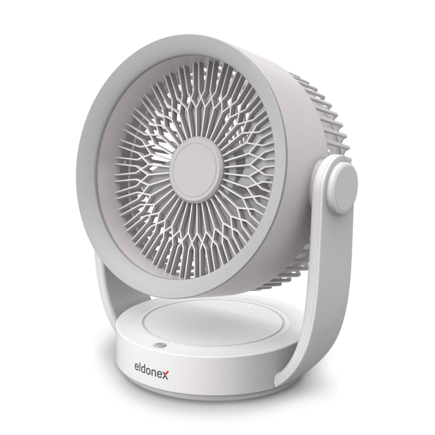 ELDONEX ESF-1010-WH - Nabíjecí stolní ventilátor 9W/5V 4000 mAh bílá