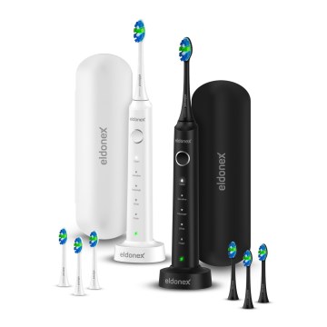 ELDONEX ETB-1010-BW - SADA 2x Sonický kartáček SonicPro DuoPack IPX7 černá + bílá