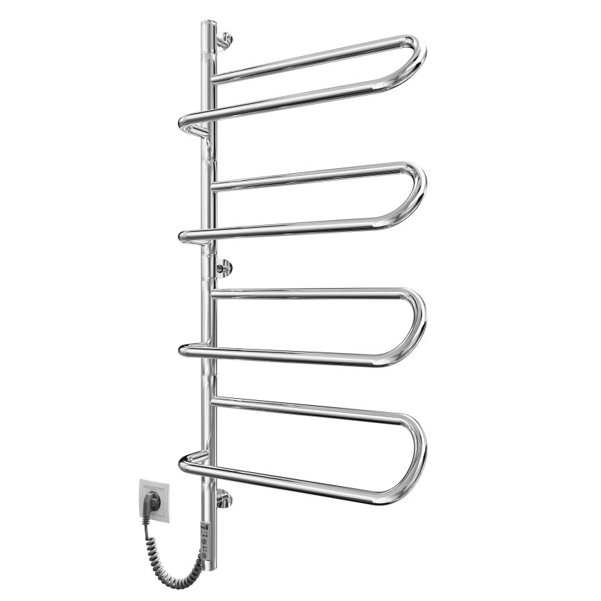 Elektrický otočný sušák na ručníky ELECTRA 120W/230V 100x44,5 cm nerez/chrom levá