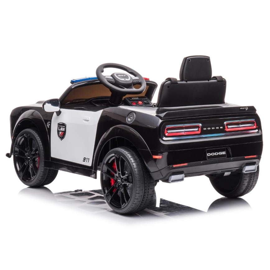 Elektrické autíčko Dodge Challenger Policie 50W/4500 mAh  černá/bílá