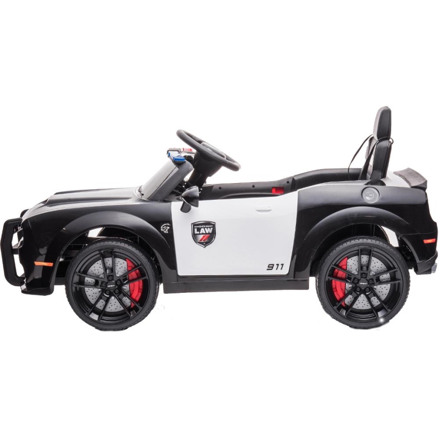 Elektrické autíčko Dodge Challenger Policie 50W/4500 mAh  černá/bílá