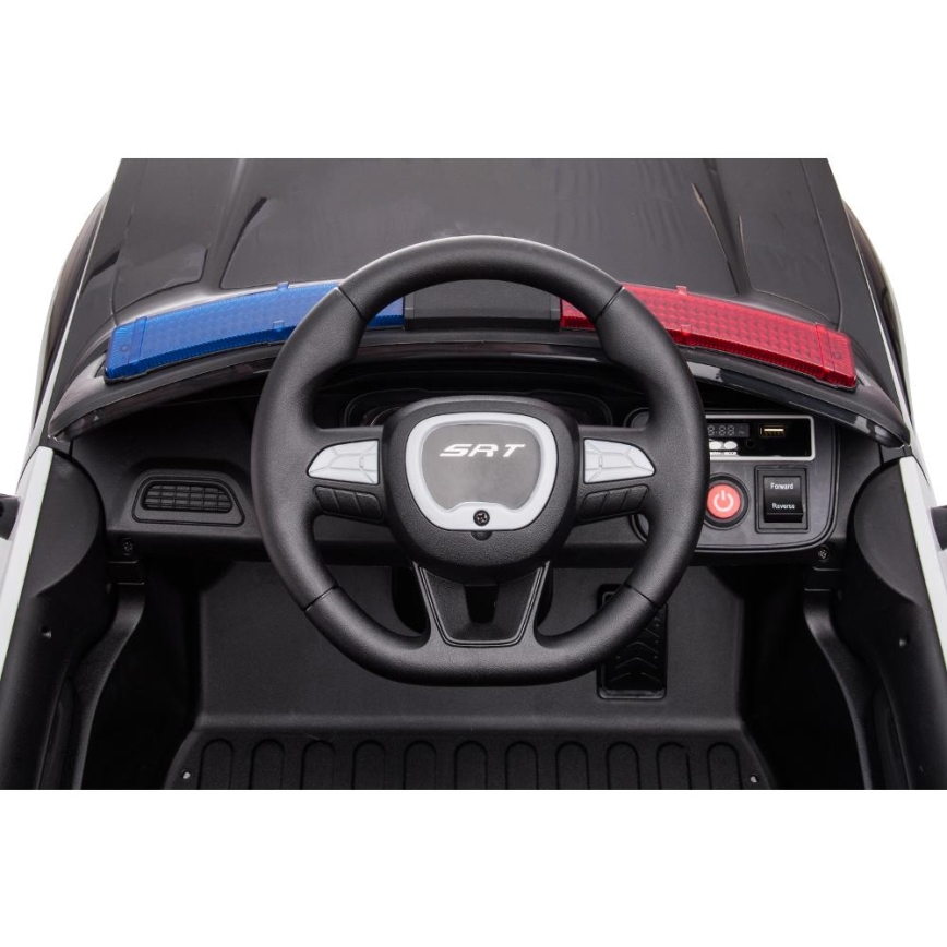Elektrické autíčko Dodge Challenger Policie 50W/4500 mAh  černá/bílá