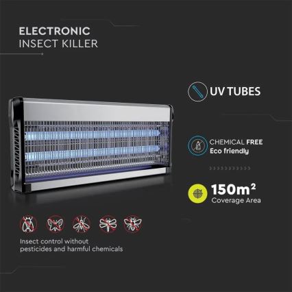 Elektrický lapač hmyzu 2x20W/230V 150 m²