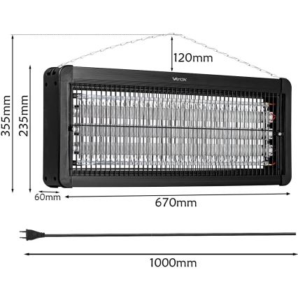 Elektrický lapač hmyzu 3x20W/230V 200 m²