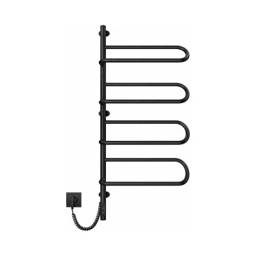 Elektrický otočný sušák na ručníky ELECTRA 120W/230V 100x44,5 cm nerez/černá levá