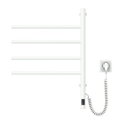 Elektrický otočný sušák na ručníky s termostatem ARABESQUE 150W/230V 64,6 cm IP44 bílá