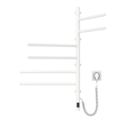 Elektrický otočný sušák na ručníky s termostatem ARABESQUE 196W/230V 81,8 cm IP44 bílá