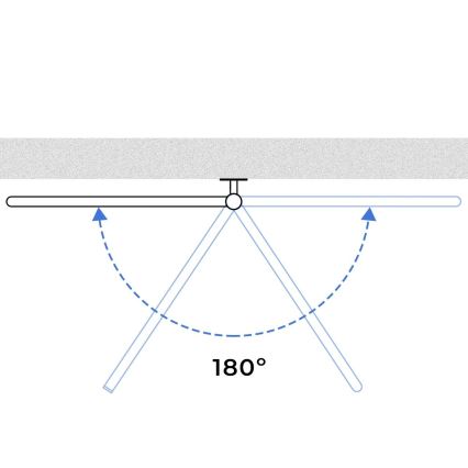 Elektrický otočný sušák na ručníky s termostatem FOUETTE 128W/230V 64,6 cm IP44 bílá