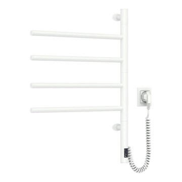 Elektrický otočný sušák na ručníky s termostatem ARABESQUE 150W/230V 64,6 cm IP44 bílá