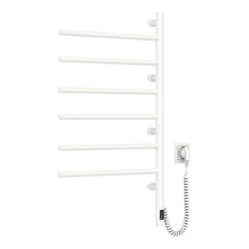 Elektrický otočný sušák na ručníky s termostatem ARABESQUE 196W/230V 81,8 cm IP44 bílá