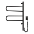 Elektrický otočný sušák na ručníky s termostatem FOUETTE 60W 65x49 cm  černá