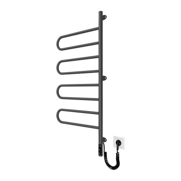 Elektrický otočný sušák na ručníky TRISTAR 105W/230V 102,5x44,5 cm IP44 nerez/černá