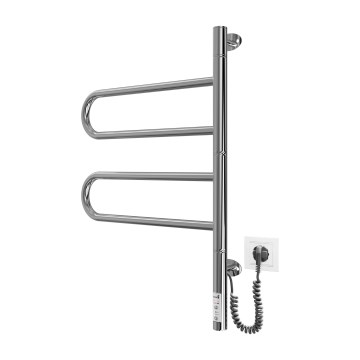 Elektrický otočný sušák na ručníky TRISTAR 75W/230V 60x44,5 cm IP44 nerez/lesklý chrom