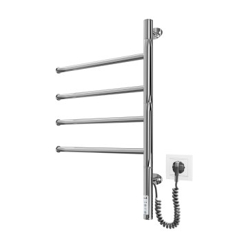 Elektrický otočný sušák na ručníky VEER 50W/230V 60x44,5 cm nerez/lesklý chrom