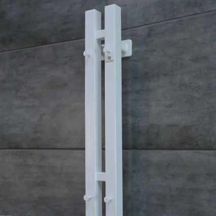 Elektrický sušák na ručníky s termostatem SILOUETTE 187W/230V 120,6 cm IP44 bílá pravá hranatý