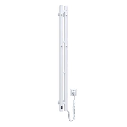 Elektrický sušák na ručníky s termostatem SILOUETTE 187W/230V 120,6 cm IP44 bílá pravá hranatý