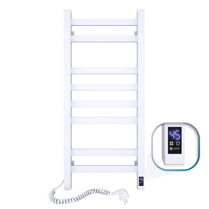 Elektrický sušák na ručníky s termostatem AVANGARD 105W 80x36 cm  bílá levá