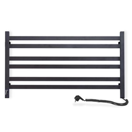 Elektrický sušák na ručníky s termostatem AVANGARD 181W 50x90 cm  černá pravá