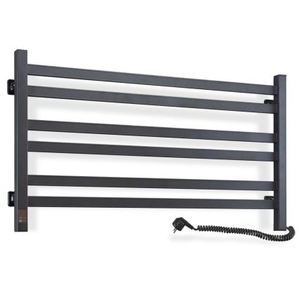 Elektrický sušák na ručníky s termostatem AVANGARD 181W 50x90 cm  černá pravá
