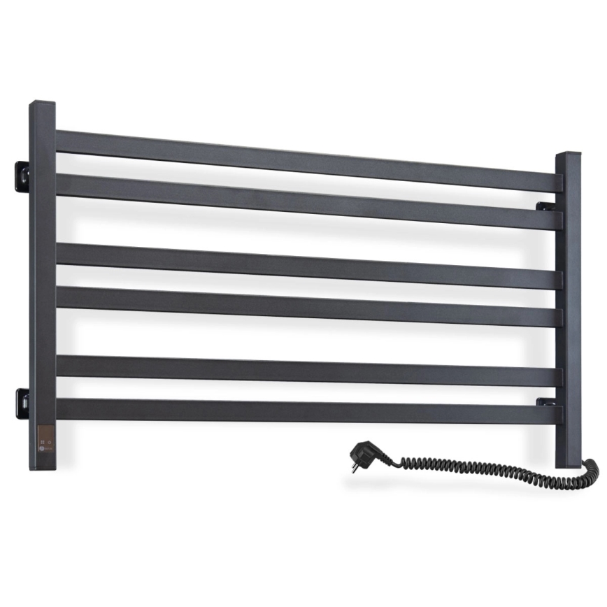 Elektrický sušák na ručníky s termostatem AVANGARD 181W 50x90 cm  černá pravá