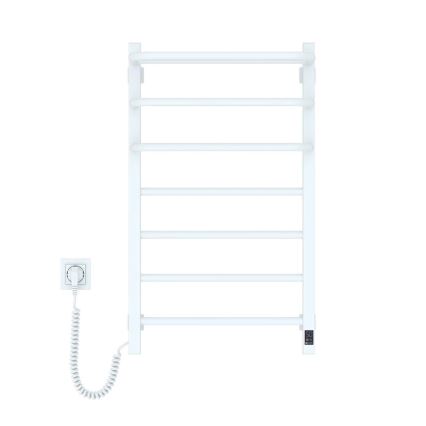 Elektrický sušák na ručníky s termostatem FORTIS 155W 80x48 cm  bílá levá