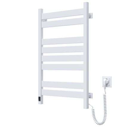 Elektrický sušák na ručníky s termostatem LARGO 168W 80x50 cm  bílá pravá