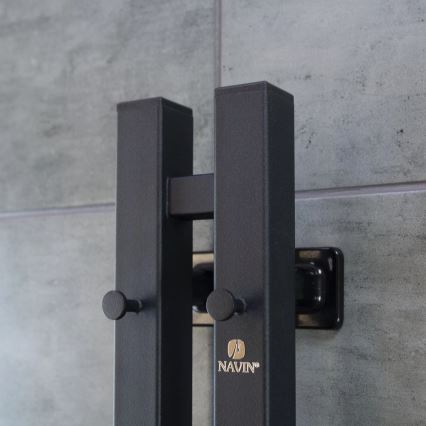 Elektrický sušák na ručníky s termostatem SILOUETTE 106W 150x9 cm  černá pravá