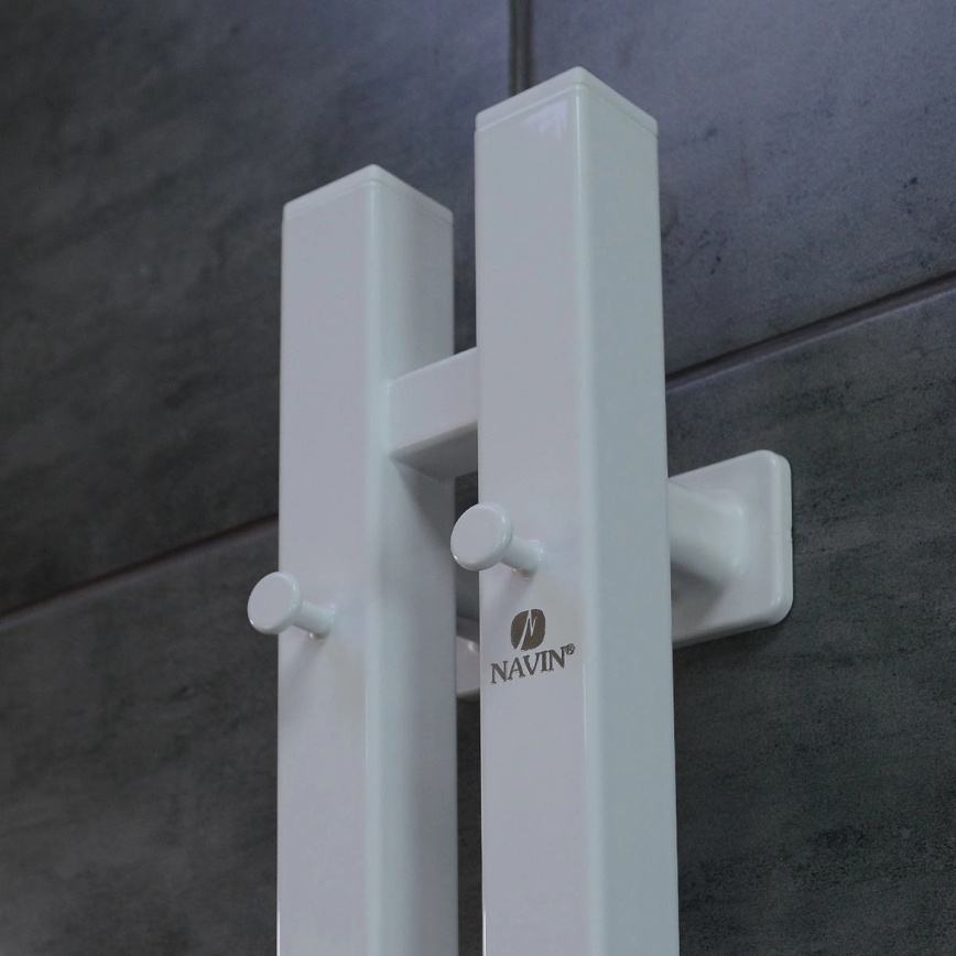 Elektrický sušák na ručníky s termostatem SILOUETTE 106W 150x9cm  bílá pravá