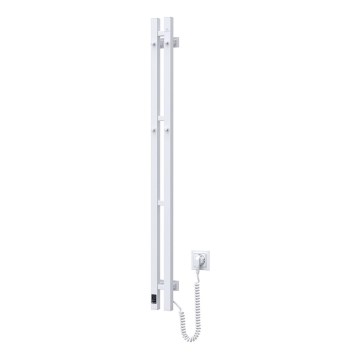 Elektrický sušák na ručníky s termostatem SILOUETTE 187W/230V 120,6 cm IP44 bílá pravá hranatý