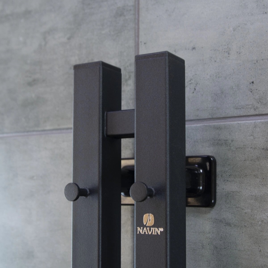 Elektrický sušák na ručníky s termostatem SILOUETTE 70W 120x9 cm  černá pravá